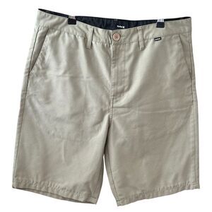 Hurley Men's Beige Hybrid Chino Shorts Size 32 Casual Summer Wear